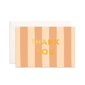Cards: Fox & Fallow - Thank You Corsica Stripe Mini Greeting Card
