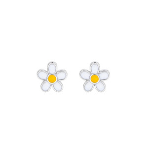 Kids Earrings - White Daisy