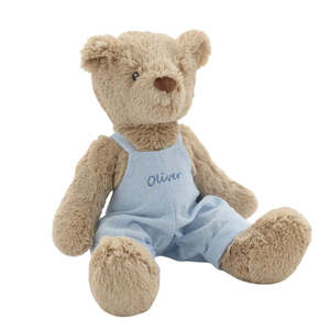 Toys: PERSONALISED- Mr Honey Bear- Baby Blue