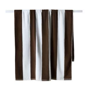 Citta Design: Citta Stripe Beach Towel - Cocoa/White