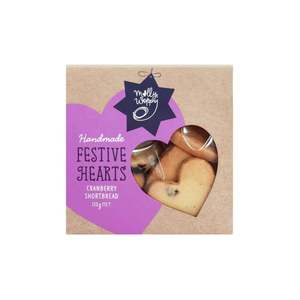 Festive Cookies - Shortbread Cranberry Hearts