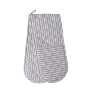 Citta Design: Classic Stripe Double Oven Glove - GreyWhite