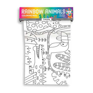 Rainbow Animals Mini Colouring Roll