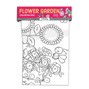 Mudpuppy: Flower Garden Mini Colouring Roll