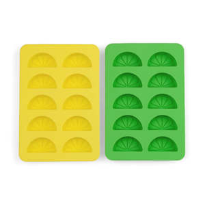 Here's How - The Dotty Citrus Wedge Ice Trays S/2 - Yellow & Green