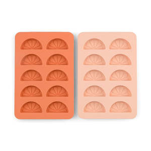 Here's How - The Dotty Citrus Wedge Ice Trays S/2 - Orange & Pink
