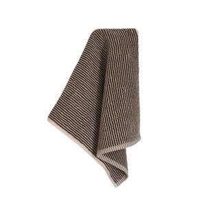 Citta Stripe Cotton Hand Towel - Cocoa/ Bone
