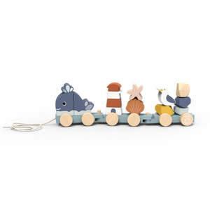 Wooden Toys: Speedy Monkey - Ocean Stacking Train
