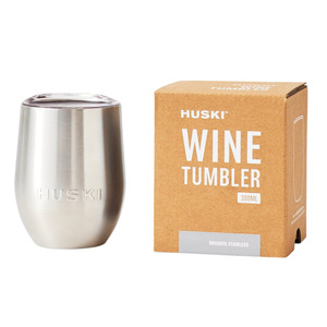 Homeware: Huski - Wine Tumbler - Brushed Stainless