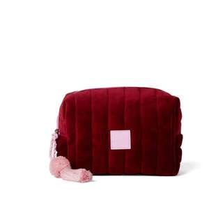 Cosmetic Case - Burgundy Velvet