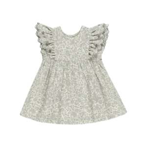 Childrens Clothing Sale: Quincy Mae - Alina Dress - Blue Blossom - Ivory