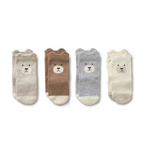 Wilson & Frenchy - Boys Organic 4 Pack Baby Socks - Oat, Cloud, Blue, Walnut