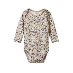 Nature Baby - Merino Wool Long Sleeve Bodysuit - Briarwood Lilac Print