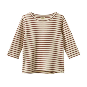 Baby Accessories: Nature Baby - Long Sleeve River Tee - Pinecone Sailor Stripe