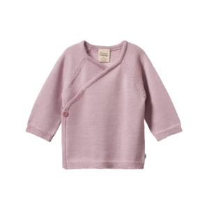 Nature Baby - Merino Knit Kimono Jacket - Lilac