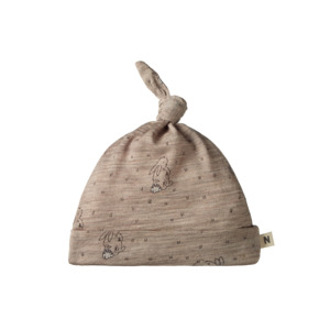 Nature Baby - Merino Wool Knotted Beanie - Bramble Burrow Print Merino
