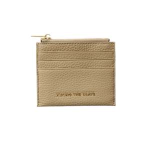 Accessories: Small Taupe Leather Card Holder