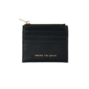 Accessories: Small Black Leather Card Holder
