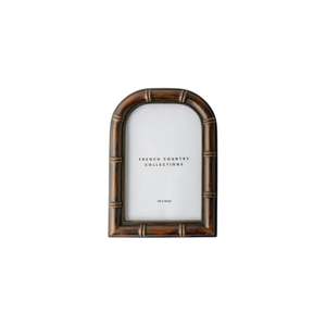 Bamboo Round Top Photo Frame - Black 4x6