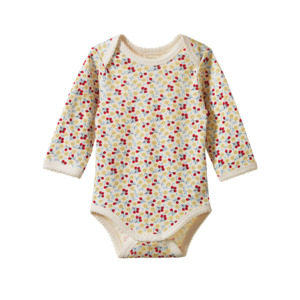 Nature Baby - Long Sleeve Bodysuit - Kitchen Garden Print