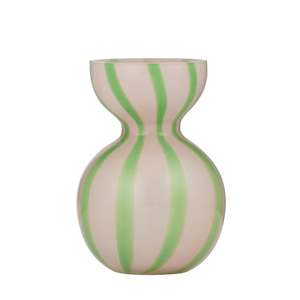 Living: Bobbi Glass Vase - Pink/Emerald