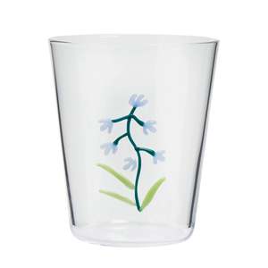 Glass Tumbler - Blue Bell Botanical Icons