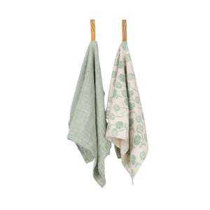 Everyday Range Tea Towel Pack of 2 - Aqua Storm