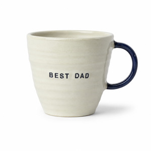 Kitchenware: Brogan Handmade Mug - Blue Accent Handle Mug - Best Dad