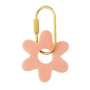 Accessories: Kip Resin Flower Keyring - Peach
