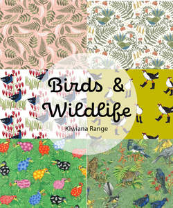 Fabric: Kiwiana Range - Birds and Wildlife