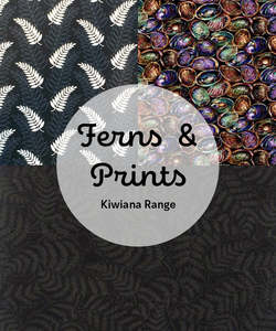 Fabric: Kiwiana Range - Ferns and Prints