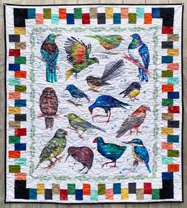 Kiwiana: NZ Native Birds Small Quilt