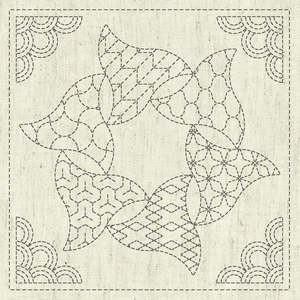 Sashiko: Sashiko Cloth - Kaza-Guruma 5