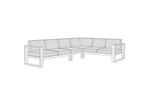 Products: COVER SUITABLE FOR CUBE OUTDOOR CORNER LOUNGE The Cover Company