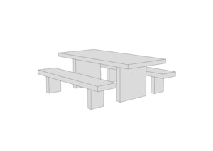 Products: COVER SUITABLE FOR MODULO CONCRETE DINING SET The Cover Company