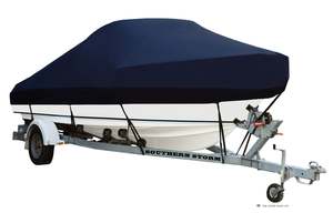 Boat Covers: Boat Covers, Cabin with Bow Rails - Black or Navy Blue