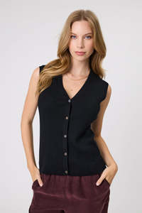 Marlow: Marlow - Encore Knit Vest - Black