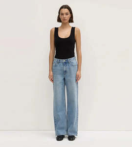 Denim: Assembly Label  - Womens Relaxed Jean - Indigo Blue