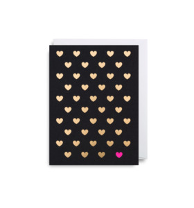 CARD - Gold Hearts