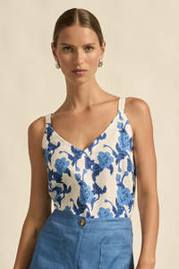 Zoe Kratzmann - Memo Top - Azure Bouquet