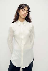 Silk Laundry - Bias Cut Shirt - White