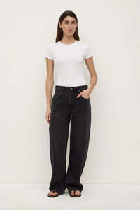 Bottoms: Assembly Label - Low Curve Mid Rise Jean - Faded Black