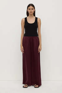 Assembly Label - Pipa Silk Pant - Merlot