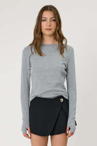 Remain - Denver Long Sleeve - Grey Marle
