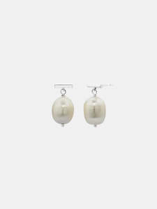 Sophie - Drop Pearl Studs - Large