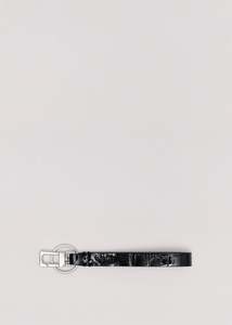 Accessories: Yu Mei - Key Fob - Black Croc
