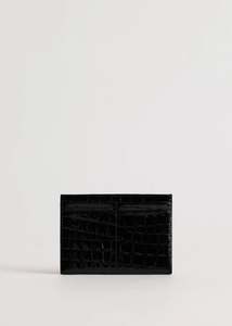Accessories: Yu Mei - Youhan Cardholder - Black Croc