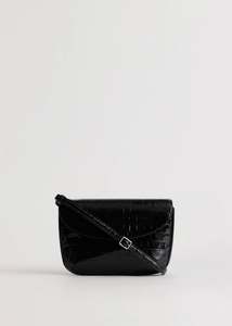 Accessories: Yu Mei - Keriana Clutch - Black Croc