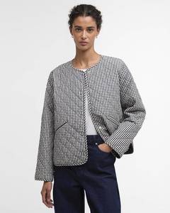 Barbour - Cashel Check Collarless Quilted Jacket