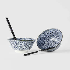 Naibu Pottery: Naibu - Maple Leaf Bowl Set